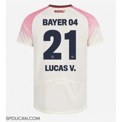 Muški Nogometni Dres Bayer Leverkusen Lucas Vazquez #21 Gostujuci 2025-26 Kratak Rukav Muški Nogometni Dres Bayer Leverkusen Lucas Vazquez #21 Gostujuci 2025-26 Kratak Rukav